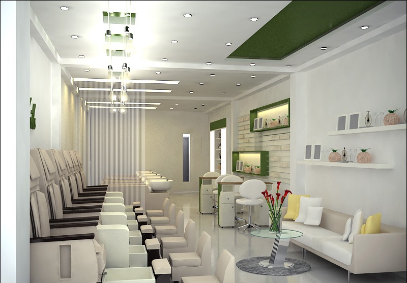 trang trí tiệm nail cho người mệnh kim